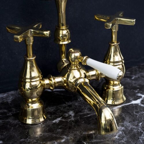 Unlacquered melecraft Tub Filler in Gold – A Statement Piece for Your Bath - Image 2