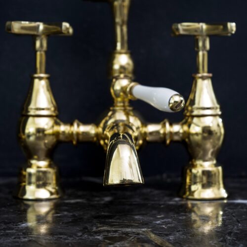 Unlacquered melecraft Tub Filler in Gold – A Statement Piece for Your Bath - Image 3