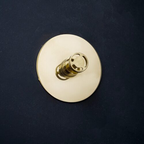 Unlacquered Brass Wall Mount Faucet - Less Handle - Image 2