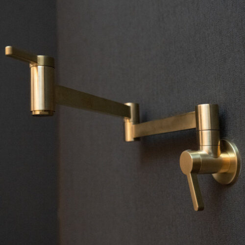 Brushed Brass Pot Filler Faucet - Image 9