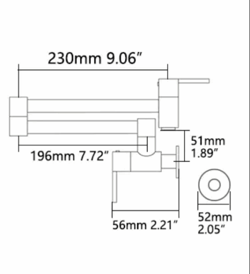 Brushed Brass Pot Filler Faucet - Image 2