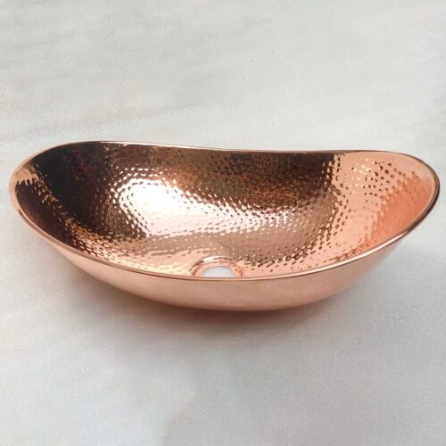 Copper Handfracted Vessel Bathroom Sink