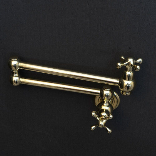 Unlacquered Brass Cross Pot Filler - Image 5