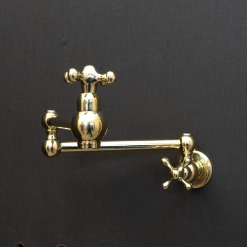 Unlacquered Brass Cross Pot Filler - Image 8