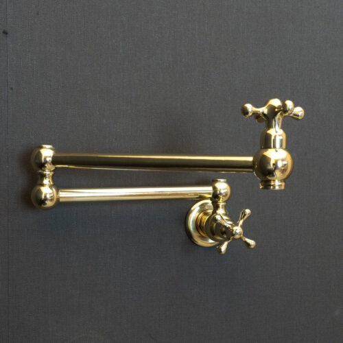 Unlacquered Brass Cross Pot Filler - Image 2