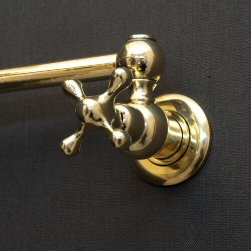 Unlacquered Brass Cross Pot Filler - Image 3