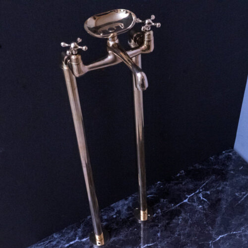 Free Standing Clawfoot Faucet With Brass soap holder - Image 2