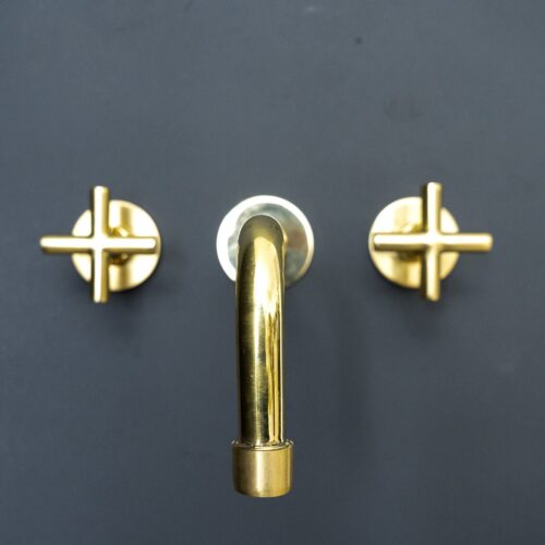 Handcrafted Brass Wall Mounted Faucet - Image 2