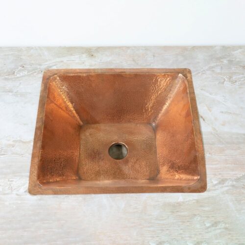 Handcrafted Undermount Hammered Copper Sink - Image 3