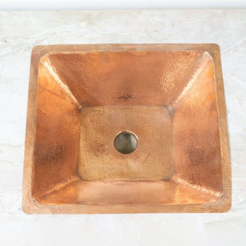 Handcrafted Undermount Hammered Copper Sink - Image 7