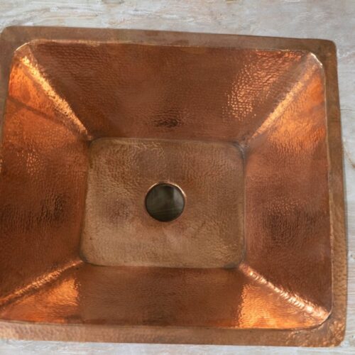 Handcrafted Undermount Hammered Copper Sink - Image 9