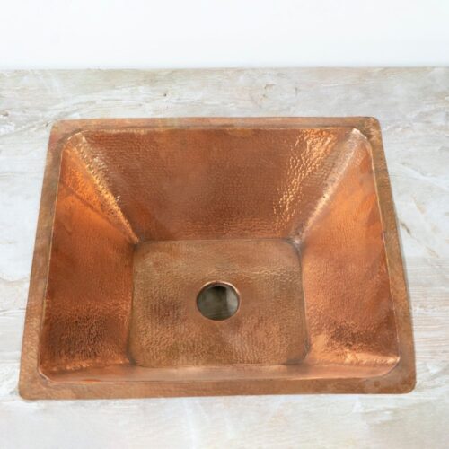 Handcrafted Undermount Hammered Copper Sink - Image 4