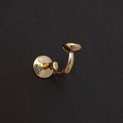 Handcrafted Unlacquered Brass Hooks For Wall - Image 12