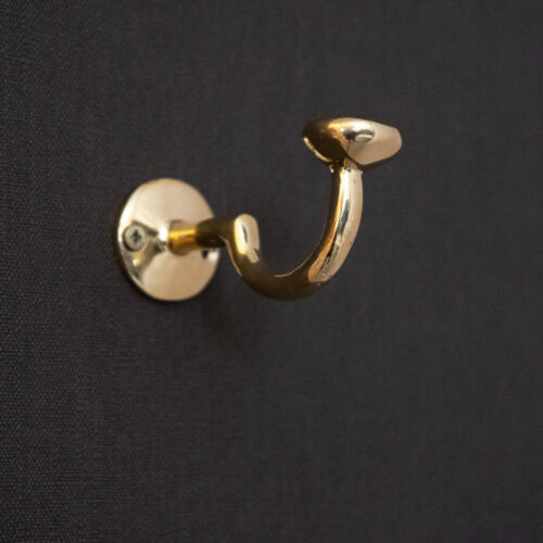 Handcrafted Unlacquered Brass Hooks For Wall - Image 11