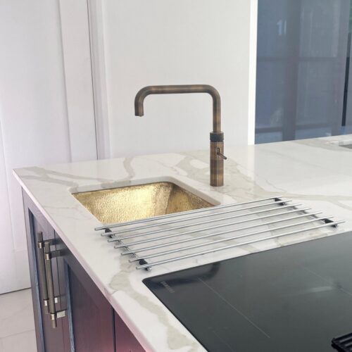 Handcrafted Unlacquered Brass Kitchen Sink - Image 3