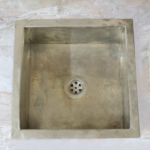 Handmade Silver Square Kitchen Sink - Image 9