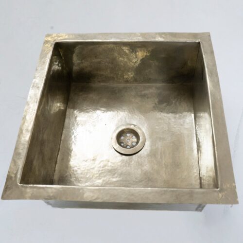 Handmade Silver Square Kitchen Sink - Image 10