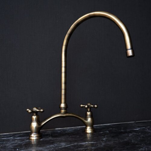 Oil Rubbed Bronze Kitchen Bridge Faucet Vectorian Style - Image 6