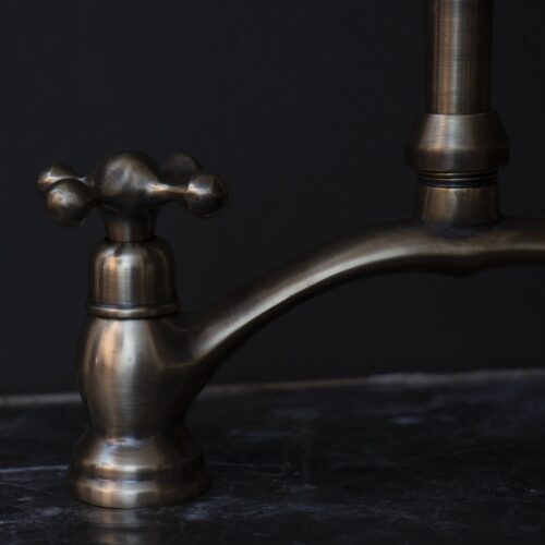 Oil Rubbed Bronze Kitchen Bridge Faucet Vectorian Style - Image 2