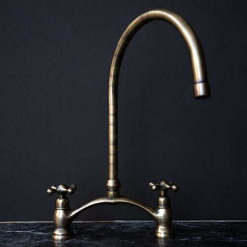 Oil Rubbed Bronze Kitchen Bridge Faucet Vectorian Style