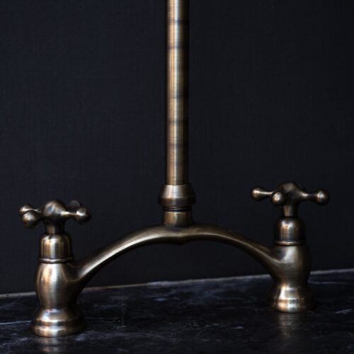 Oil Rubbed Bronze Kitchen Bridge Faucet Vectorian Style - Image 7