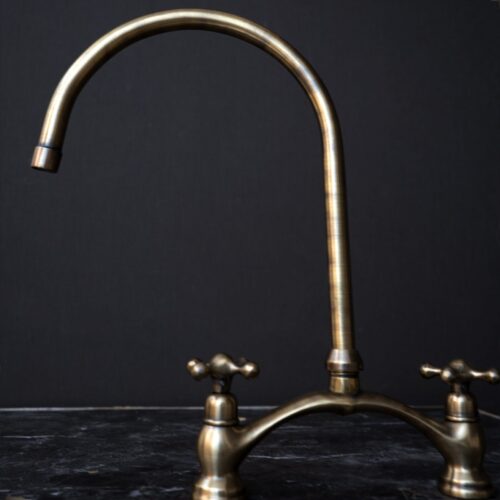 Oil Rubbed Bronze Kitchen Bridge Faucet Vectorian Style - Image 8