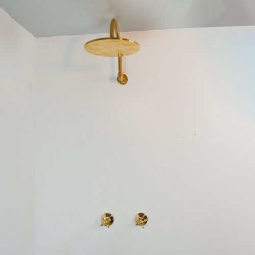 Rainfall Brass Shower System With Victorian Arm - Image 2