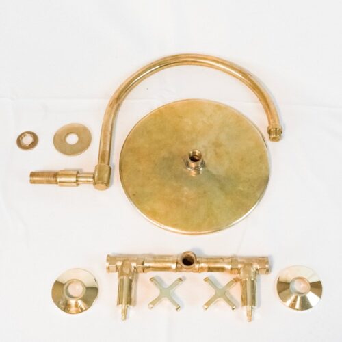 Rainfall Brass Shower System With Victorian Arm - Image 5