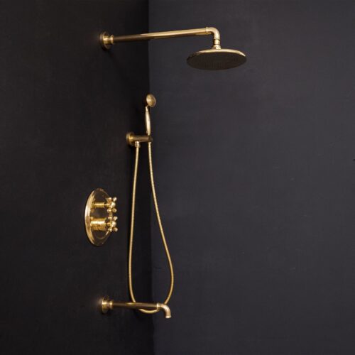 Solid Brass Luxury Thermostatic Shower Set - Image 7