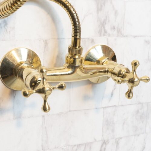 Solid Brass Shower System With Handheld Shower - Image 8