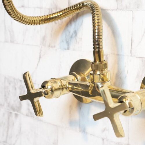 Solid Brass Shower System With Handheld Shower - Image 5