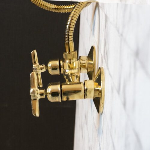 Solid Brass Shower System With Handheld Shower - Image 4