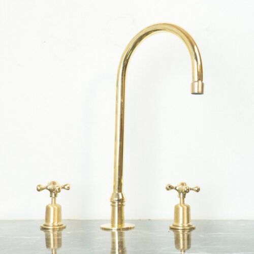 The Bell Widespread Unlacquered Brass Kitchen Faucet - Image 13