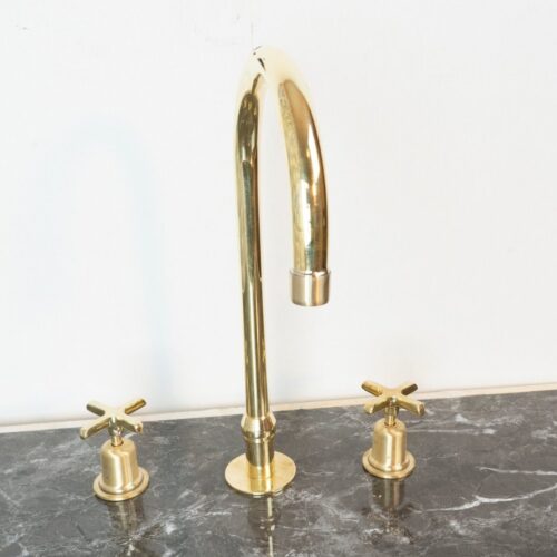 The Bell Widespread Unlacquered Brass Kitchen Faucet - Image 2