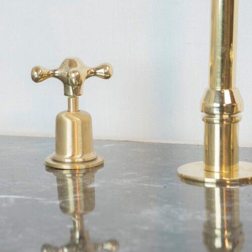 The Bell Widespread Unlacquered Brass Kitchen Faucet - Image 6