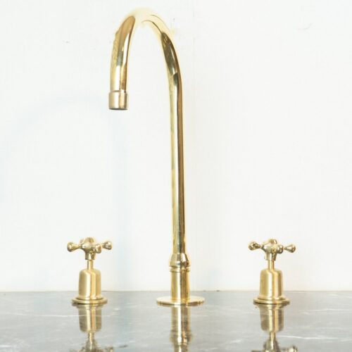 The Bell Widespread Unlacquered Brass Kitchen Faucet - Image 12