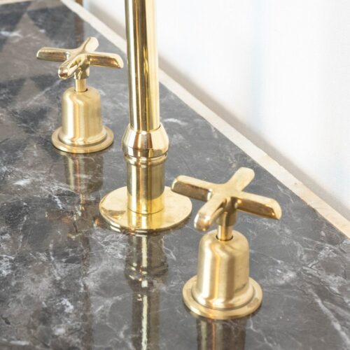 The Bell Widespread Unlacquered Brass Kitchen Faucet - Image 8