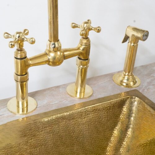 The Brass Bridge Kitchen Faucet With Sprayer - Image 2