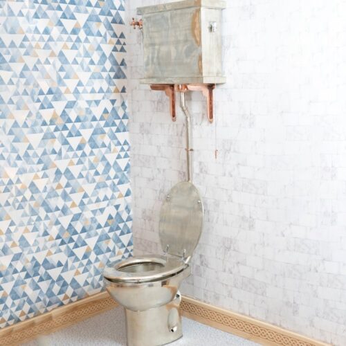 The Victorian German Silver high level toilet