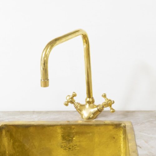 Unlacquered Brass Bathroom Faucet - Image 4