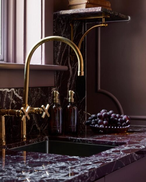 Unlacquered Brass Bridge Kitchen Faucet - Image 2