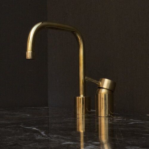 Unlacquered Brass Deck Mounted Basin Faucet - Image 5