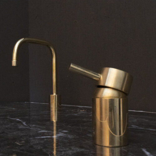 Unlacquered Brass Deck Mounted Basin Faucet