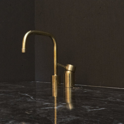 Unlacquered Brass Deck Mounted Basin Faucet - Image 7