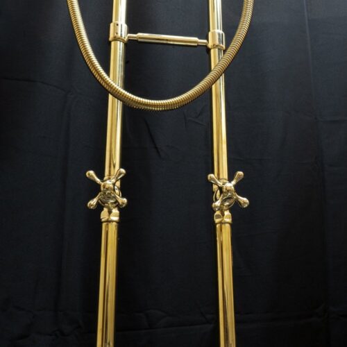 Unlacquered Brass Floor Mount Bath Tub Filler - Image 18