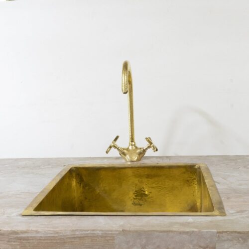 Unlacquered Brass Gooseneck Brass Faucet - Image 6