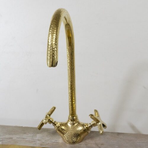 Unlacquered Brass Gooseneck Brass Faucet