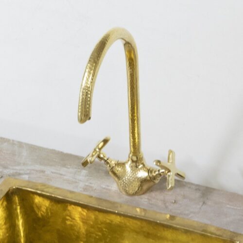 Unlacquered Brass Gooseneck Brass Faucet - Image 4