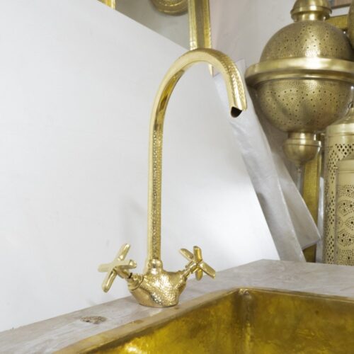 Unlacquered Brass Gooseneck Brass Faucet - Image 7