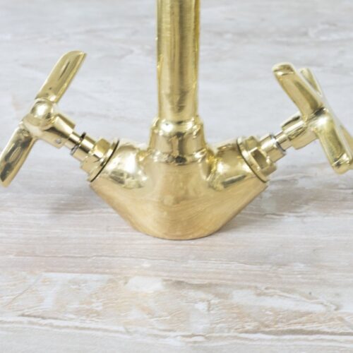 Unlacquered Brass Gooseneck Brass Faucet - Image 3